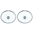 thumbnail image 1 of Two Chrome 24" 36 Spoke Hollow Hub Wheels for Trike., 1 of 1