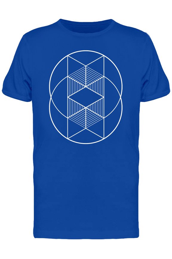 Two Circles Fused Design T-Shirt Men -Image by Shutterstock, Male Small