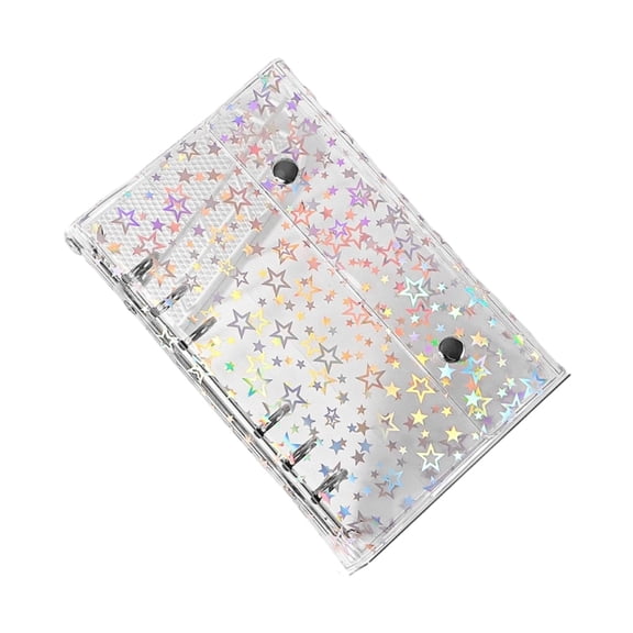 Two Clasps Secured Star Clear Ring Binder Folder Shatterproof PVC Material For Office School Needs