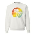thumbnail image 1 of Two Coconut Palm Trees Beach Sunset | Mens Pop Culture Crewneck Graphic Sweatshirt, White, X-Large, 1 of 4