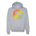 thumbnail image 1 of Two Coconut Palm Trees Beach Sunset | Mens Pop Culture Hooded Sweatshirt Graphic Hoodie, Heather Grey, X-Large, 1 of 4