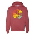 thumbnail image 1 of Two Coconut Palm Trees Beach Sunset | Mens Pop Culture Hooded Sweatshirt Graphic Hoodie, Vintage Heather Red, Small, 1 of 4