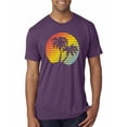 thumbnail image 1 of Two Coconut Palm Trees Beach Sunset | Mens Pop Culture Premium Tri Blend T-Shirt, Vintage Purple, 2XL, 1 of 4