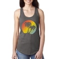 thumbnail image 1 of Two Coconut Palm Trees Beach Sunset | Womens Pop Culture Jersey Racerback Tank Top, Dark Grey, Medium, 1 of 4