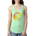 thumbnail image 1 of Two Coconut Palm Trees Beach Sunset | Womens Pop Culture Jersey Racerback Tank Top, Mint, Medium, 1 of 4