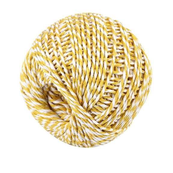 Two Color Cotton Bakers Twine Rope, Rustic Country Craft String for Diy Handmade Accessories, Jewelry Making And Home Decor, 1 X Two-Tone Cotton Rope