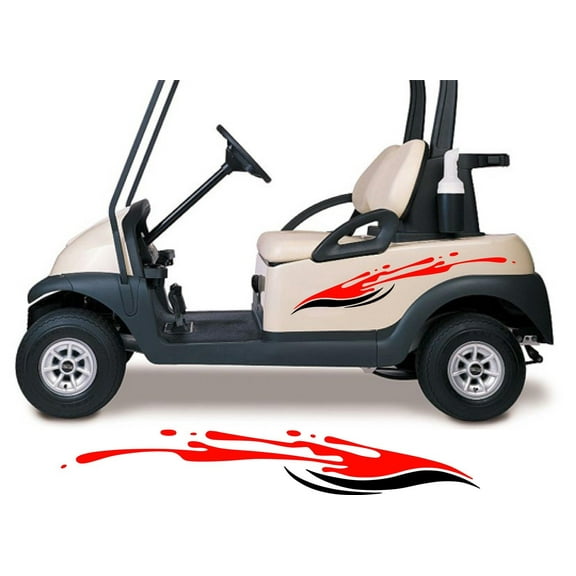 Two Color Golf Cart Decals Accessories Go Kart Stickers Side by Side Graphics GCA1257