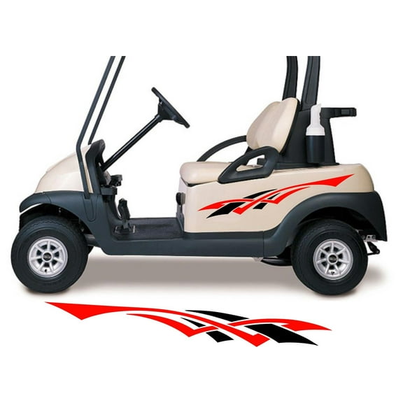 Two Color Golf Cart Decals Accessories Go Kart Stickers Side by Side Graphics GCA1288