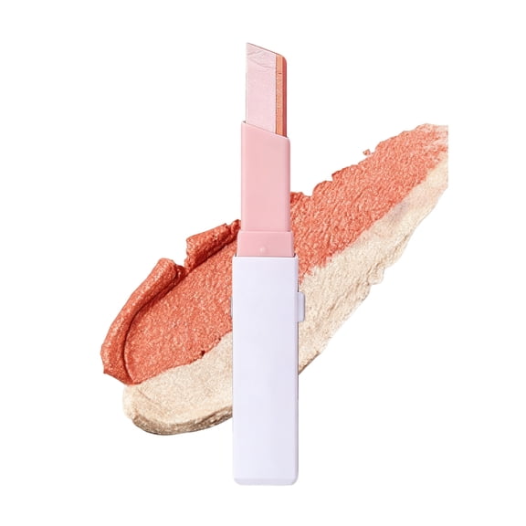 Two Color Shining Pearl Cream Eye Stick 2.2g - Gradual Change Dual Shade Eyeshadow for Natural Makeup - Waterproof Long Lasting 8Hr Eye Shadow for Women