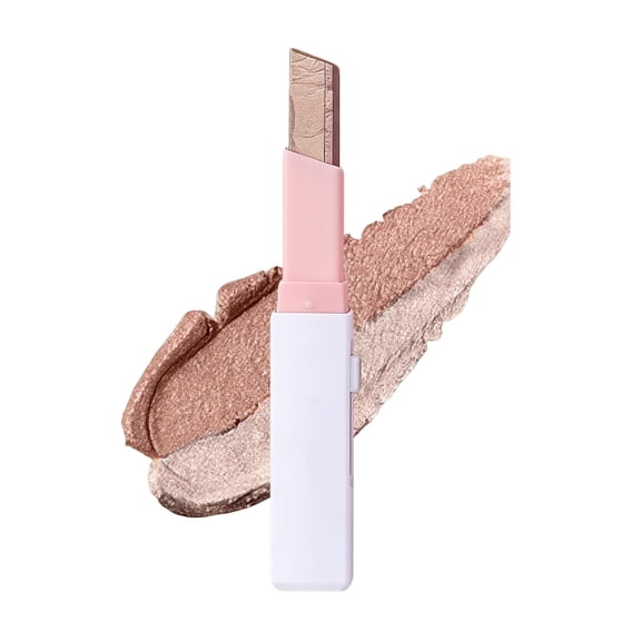 Two Color Shining Pearl Cream Eye Stick 2.2g - Gradual Change Dual Shade Eyeshadow for Natural Makeup - Waterproof Long Lasting 8Hr Eye Shadow for Women