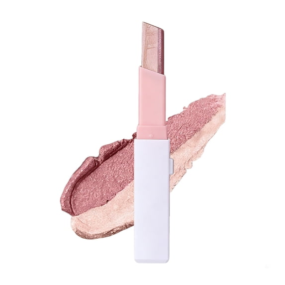 Two Color Shining Pearl Cream Eye Stick 2.2g - Gradual Change Dual Shade Eyeshadow for Natural Makeup - Waterproof Long Lasting 8Hr Eye Shadow for Women