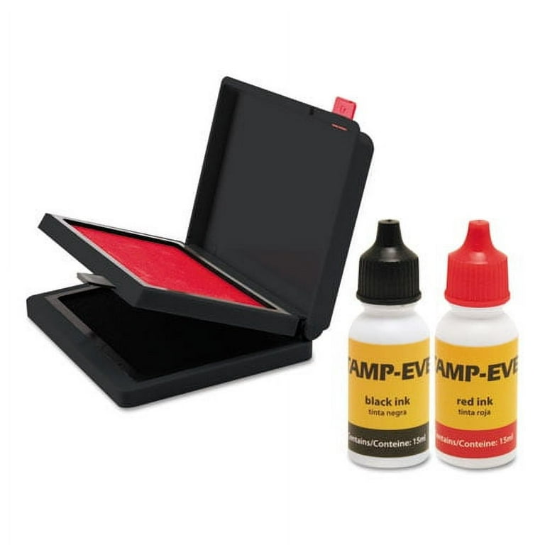 Two-Color Stamp Pad with Ink Refill, 4 Two-Color Stamp Pad with Ink Refill, 4