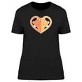 thumbnail image 1 of Two Colored Cats In Heart T-Shirt Women -Image by Shutterstock, Female Medium, 1 of 2