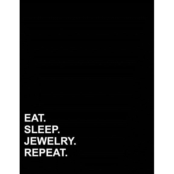 Two Column Ledger: Eat Sleep Jewelry Repeat: Two Column Ledger Account Book, Accounting Ledger, Personal Bookkeeping Ledger, 8.5 x 11, 100 pages (Paperback)