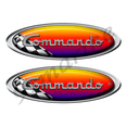 thumbnail image 1 of Two Commando Racing Oval Stickers, 1 of 2