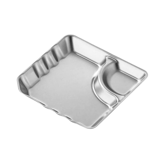 Two Compartment Stainless Steel Snacks Tray For Efficient Food Arrangement