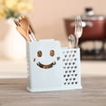 thumbnail image 1 of Two-Compartment Utensil Organizer, Tableware Storage Bin, Plastic Cutlery Holder for Kitchen, Bar, Restaurant, Picnic, 1 Piece, 1 of 6