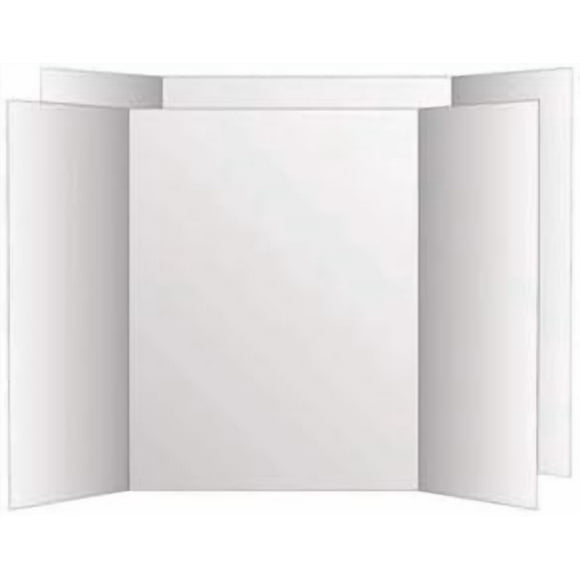 Two Cool Tri-Fold Poster Board, 36 x 48, White/White, 6/Carton