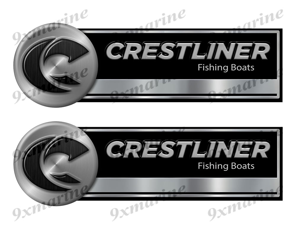 Two Crestliner Classic Stickers - 10" long each