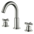 thumbnail image 1 of Two Cross Handle Deck Mounted Widespread Faucet, 3-Hole Bathroom Basin Faucet, 1 of 5