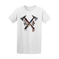 thumbnail image 1 of Two Crossed Tomahawks Feathers T-Shirt Men -Image by Shutterstock, Male Large, 1 of 2