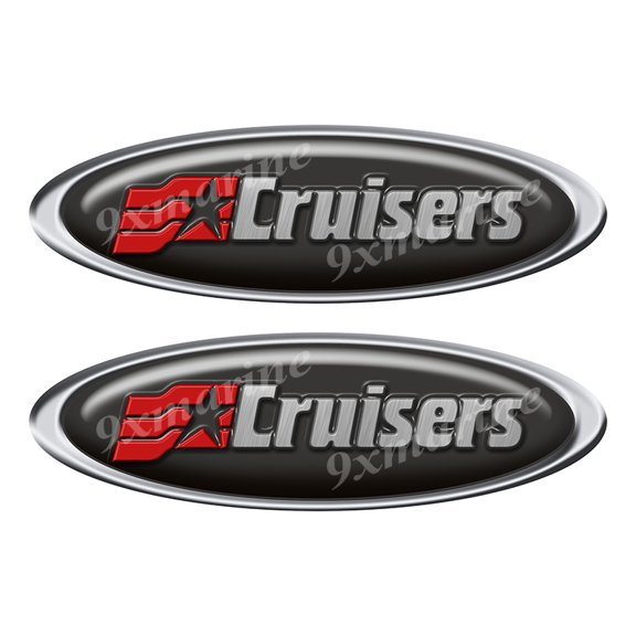 Two Cruisers Classic Oval Stickers 10" long