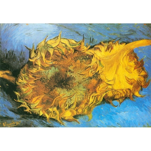 Two Cut Sunflowers-Van Gogh - CANVAS OR FINE PRINT WALL ART
