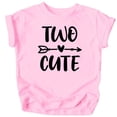 thumbnail image 1 of Two Cute Arrow 2nd Birthday Shirt for Toddler Girls Second Birthday Outfit Black on Pink Shirt 3T, 1 of 2