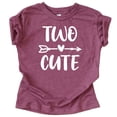 thumbnail image 1 of Two Cute Arrow 2nd Birthday Shirt for Toddler Girls Second Birthday Outfit Vintage Burgundy Shirt 2T, 1 of 2