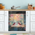 thumbnail image 1 of Two Cute Birds Dishwasher Magnet Cover for Washers Fridge Panel Decal 23"W x 26"H Inch, 1 of 6