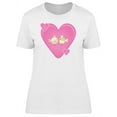 thumbnail image 1 of Two Cute Birds On Heart T-Shirt Women -Image by Shutterstock, Female Medium, 1 of 2