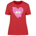thumbnail image 1 of Two Cute Birds On Heart T-Shirt Women -Image by Shutterstock, Female Small, 1 of 2