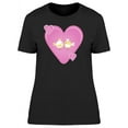 thumbnail image 1 of Two Cute Birds On Heart T-Shirt Women -Image by Shutterstock, Female XX-Large, 1 of 2