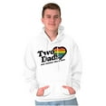 thumbnail image 1 of Two Dads Better Than One Gay Pride Men's Big & Tall Graphic Hoodie Brisco Brands 2X, 1 of 5
