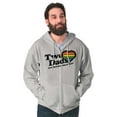 thumbnail image 1 of Two Dads Better Than One Gay Pride Men's Big & Tall Graphic Zip Up Hoodie Brisco Brands 4X, 1 of 5