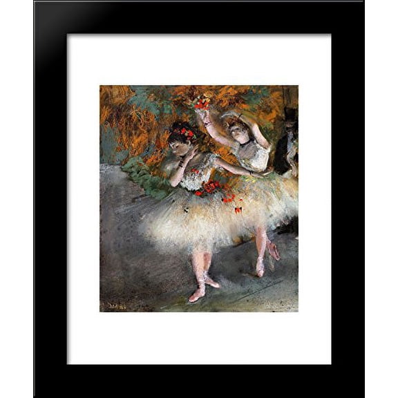 Two Dancers Entering the Stage 20x24 Framed Art Print by Edgar Degas