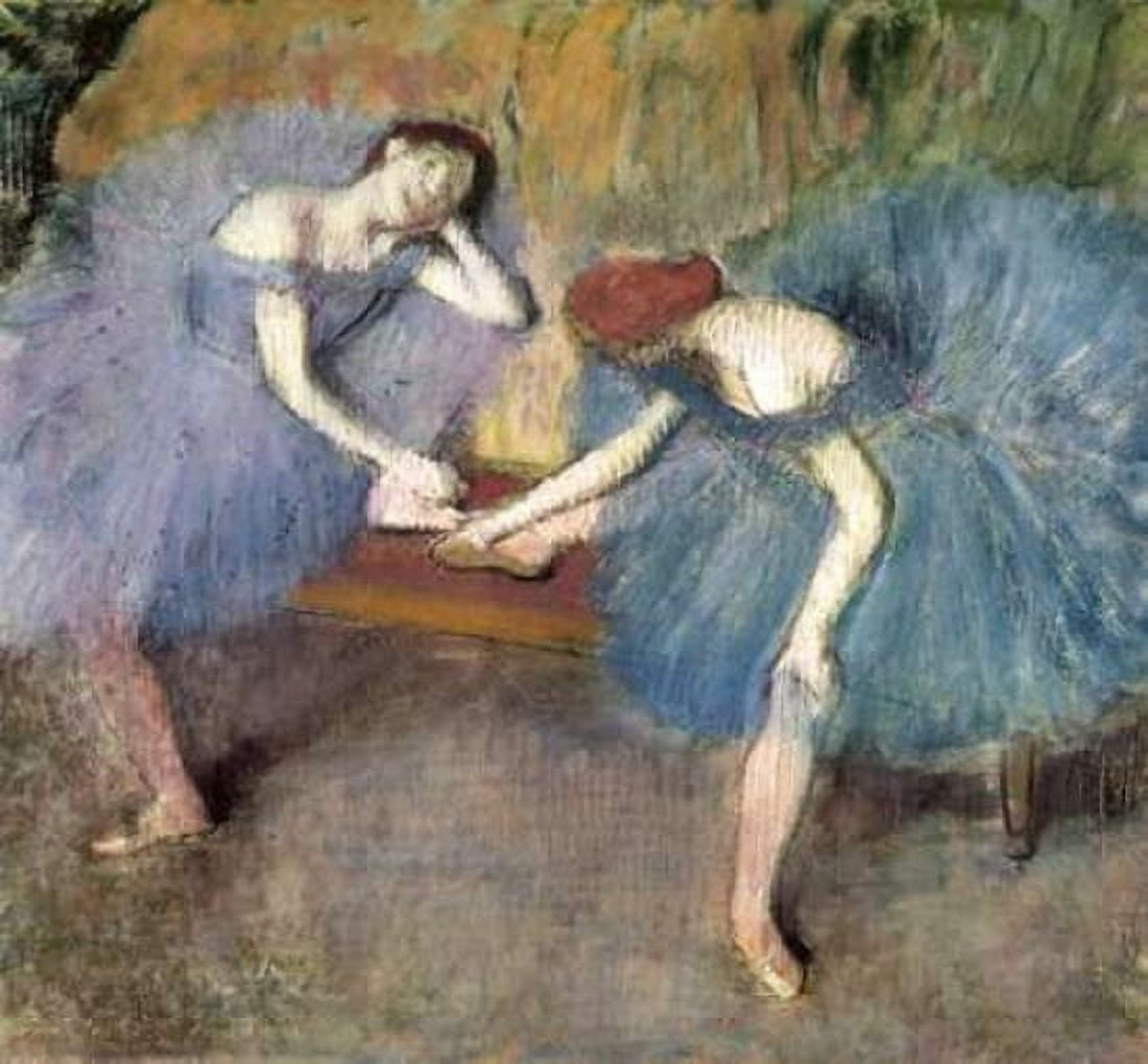 Two Dancers Resting c 1905-1910 Canvas Art - Edgar Degas (24 x 24)