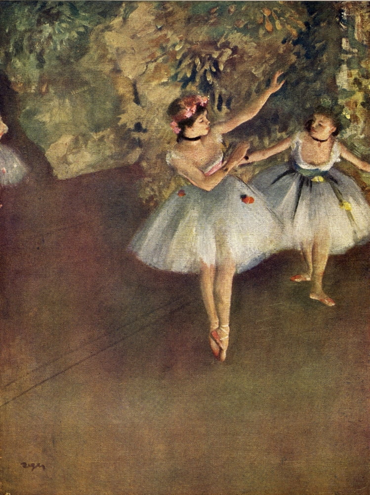 Two Dancers on the Stage Canvas Art - Edgar Degas (18 x 24)