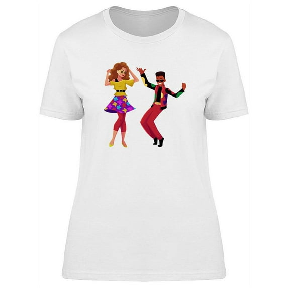 Two Disco Dancers T-Shirt Women -Image by Shutterstock, Female Large