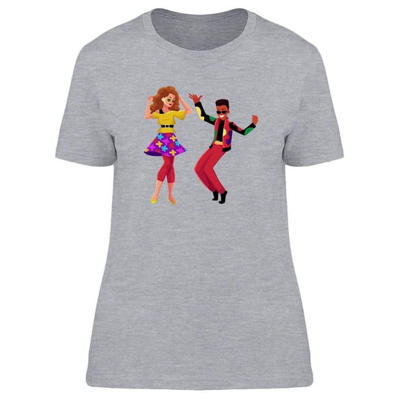Two Disco Dancers T-Shirt Women -Image by Shutterstock, Female Large