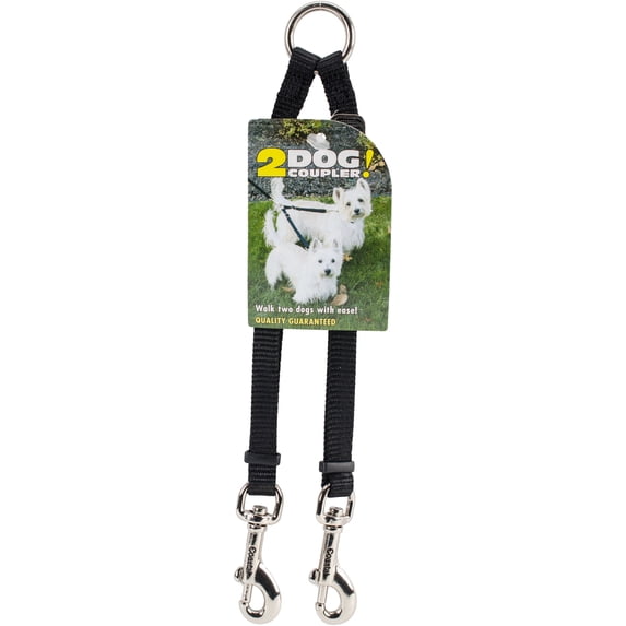 Two Dog Adjustable 3/8" Nylon Coupler 18" To 24"-Black
