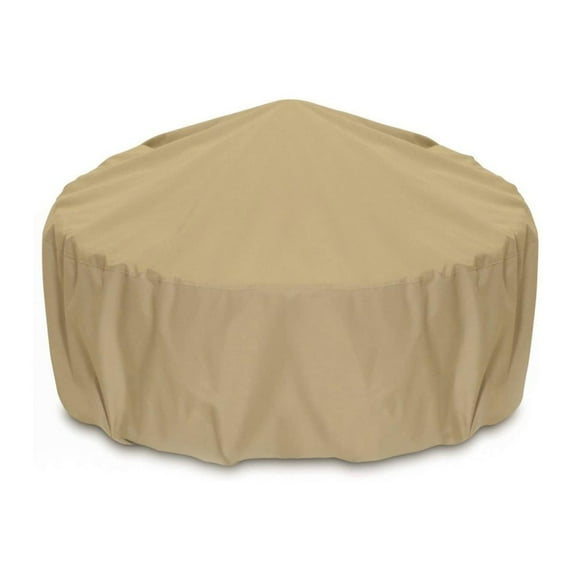 Two Dogs Designs 2D-FP80005 Fire Pit Cover with UV Protection, 80 Inch, Khaki