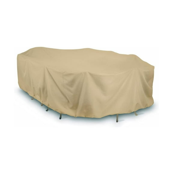 Two Dogs Designs 2D-PF Oval / Rectangular Table / Chat Set Cover - Khaki