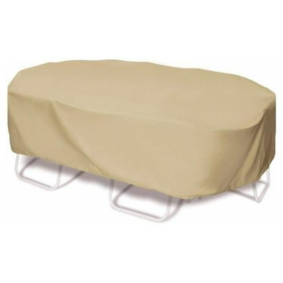 Two Dogs Designs 2D-PF Oval / Rectangular Table / Chat Set Cover - Khaki