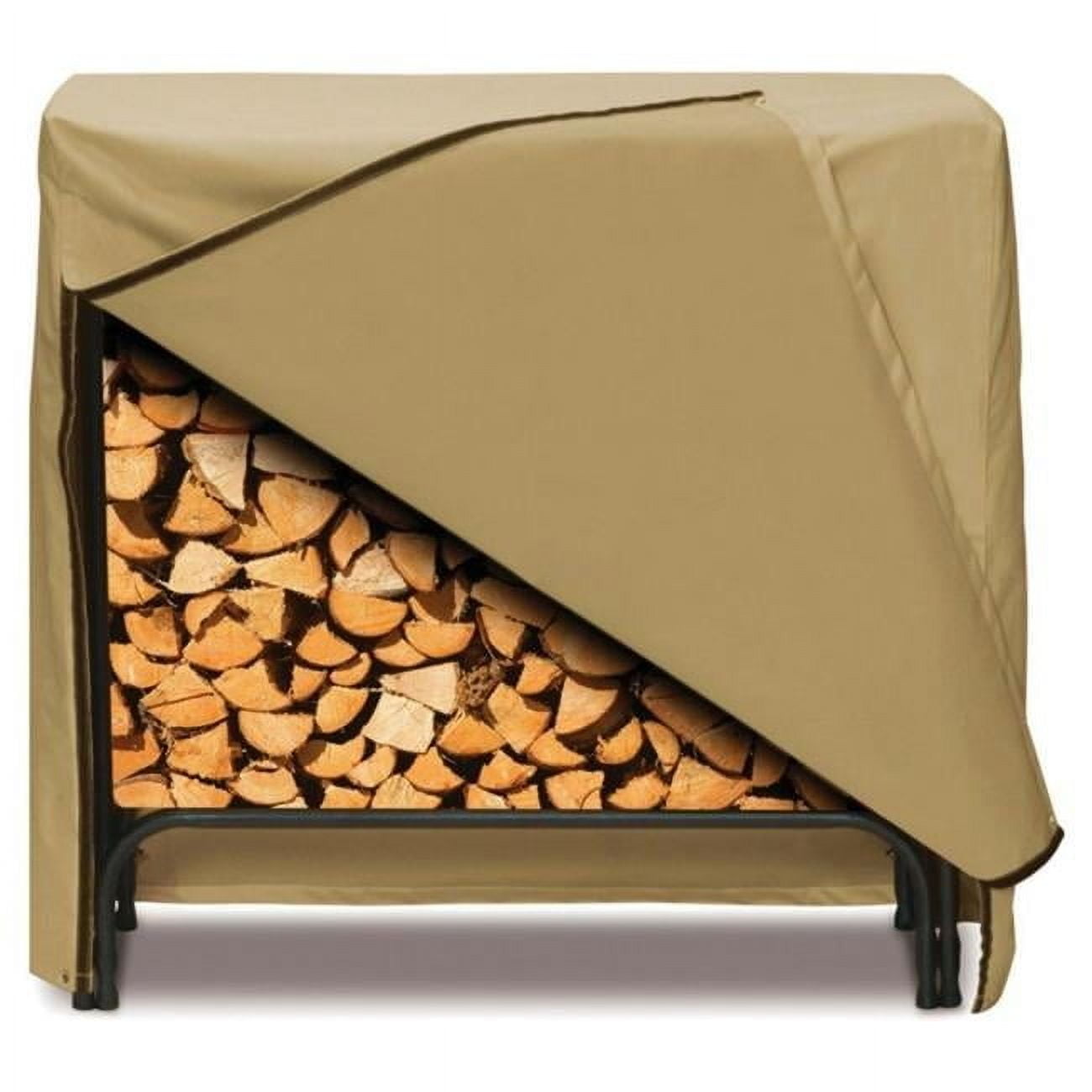 Khaki Heavy Duty Polyester Log Rack Cover with PVC Lining