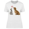 thumbnail image 1 of Two Dogs Together, Heart T-Shirt Women -Image by Shutterstock, Female Medium, 1 of 2