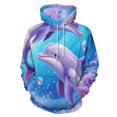 thumbnail image 1 of Two Dolphins in Ocean Waves 3d Sweatshirts Hoodie Fashion Casual Personality Men's Women Street Hoodie Pullovers Long Sleeve Comfortable Top, 1 of 6