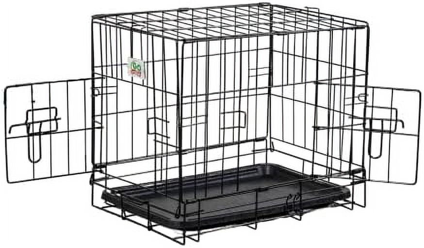 Two Door Folding Metal Wired Cage Crate Dog Kennels Outdoor And Indoor