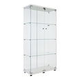 thumbnail image 1 of Two-Door Tempered Glass Display Cabinet with Security Lock & 4 Adjustable Shelves - Collectible Showcase & Home Storage Solution, 1 of 8