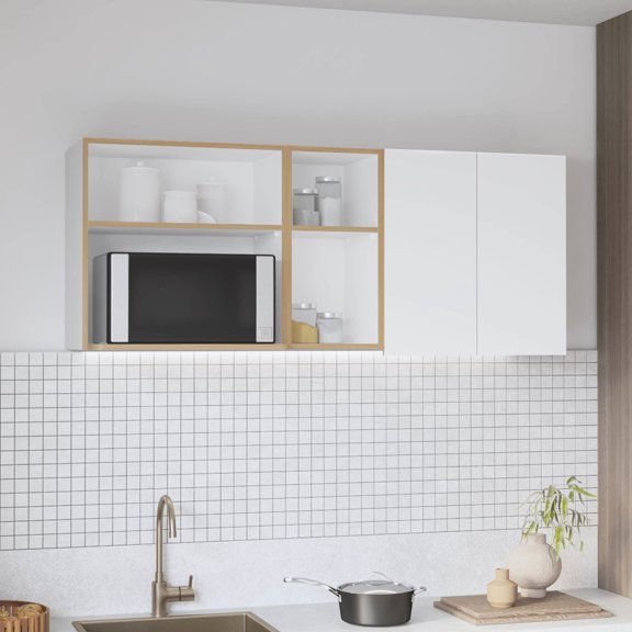 Cabinet with Four Shelves and Removable Drying Rack / Ideal for Kitchen and Home Office Storage